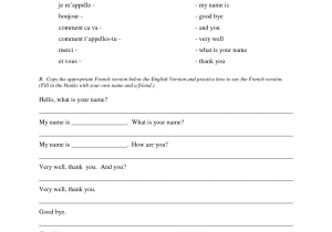 Idioms Worksheets Pdf Also French Greetings Worksheet Google Search