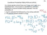 Independent and Dependent Probability Worksheet with Answer Key as Well as 126 Conditional Probability Hl
