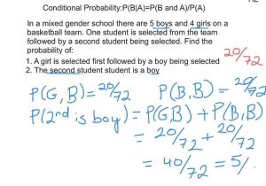 Independent and Dependent Probability Worksheet with Answer Key as Well as 126 Conditional Probability Hl