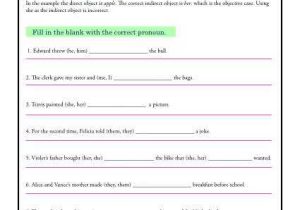 Indirect Object Pronouns Spanish Worksheet as Well as Direct and Indirect Object Worksheet Worksheets for All