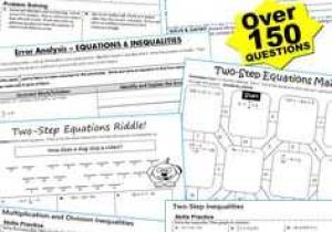 Inequality Problems Worksheet with Multi Step Inequalities Word Problems with Graphic organizers