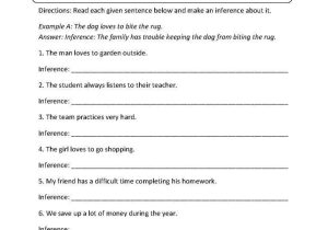 Inferences Worksheet 5 or English Worksheet for Kids with Inference Worksheets Inference
