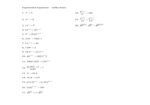 Integration by Substitution Worksheet Also solving Exponential Equations Using Logarithms Worksheet the