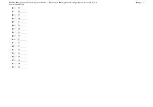 Integration by Substitution Worksheet as Well as Math Regents Exam Questions Answers Bestshopping 05b279a6
