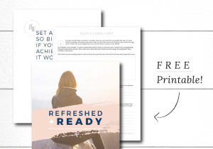 Intention Setting Worksheet or Refreshed Ready Goal Setting Guide — the 30 Day Guide to Setting