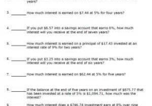 Interest Groups Worksheet Answer Key or Simple Interest Worksheets with Answers