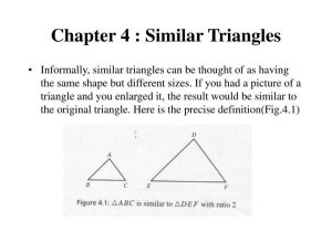 Interior Angles Of A Triangle Worksheet Pdf as Well as Ppt Chapter 4 Similar Triangles Powerpoint Presentation