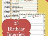 Interview Worksheet for Students Also Birthday Interview Questions Free Printable