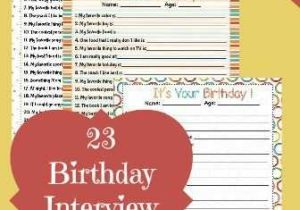 Interview Worksheet for Students Also Birthday Interview Questions Free Printable