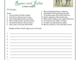 Introduction to William Shakespeare Worksheet Also Shakespeare S Romeo and Juliet Understanding the Prologue