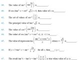 Inverse Function Word Problems Worksheet Along with Class 12 Important Questions for Maths – Inverse Trigonometric