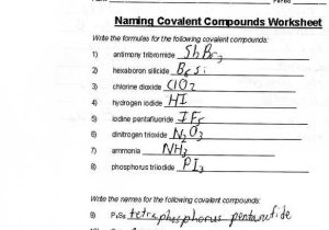 Ionic and Covalent Bonding Worksheet Answer Key Also Fresh Covalent Bonding Worksheet Awesome Naming Covalent Pounds