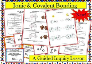 Ionic and Covalent Bonding Worksheet or Chemistry Ionic & Covalent Bonding Lewis Dot & Vsepr Guided