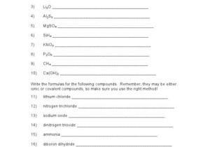 Ionic and Covalent Compounds Worksheet Answers or 24 Naming Ionic and Covalent Pounds Worksheet – Zollaimaria