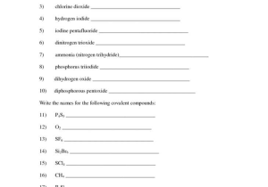 Ionic and Covalent Compounds Worksheet Answers with Naming Ionic and Covalent Pounds Worksheet Medium Size Of Answers