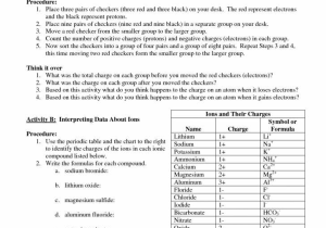 Ionic Bonding and Ionic Compounds Worksheet Answers or Lovely Ionic Bonding Worksheet Answers Best Chemical Bonds