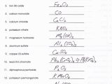 Ionic Compounds Worksheet Answers and Naming Ionic Pounds and Writing Ionic formulas Worksheet Answers