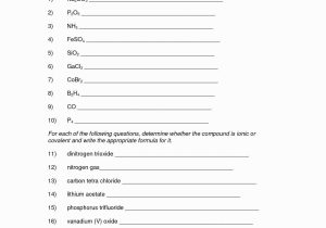 Ionic Compounds Worksheet Answers with 14 Lovely Worksheet Names Ionic Pounds