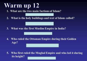 Islam Empire Of Faith Part 2 Worksheet Answers or Warm Up 10 1 In What Present Day Country Did the Religion Of islam