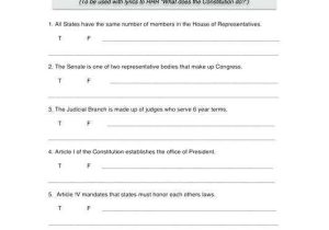 Judicial Branch Worksheet Answers Also Constitution Worksheet Answers Image Collections Worksheet Math