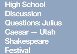 Julius Caesar Vocabulary Act 1 Worksheet Answers and High School Discussion Questions Julius Caesar