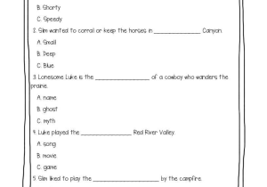 Kindergarten Comprehension Worksheets Along with Ghost town at Sundown A Guided Reading Activity Lesson