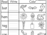 Kindergarten Language Arts Worksheets or Autumn Kindergarten No Prep Language Arts Worksheets