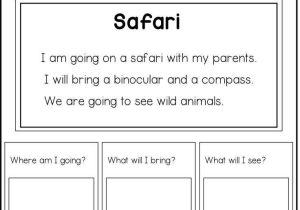 Kindergarten Reading Printable Worksheets as Well as Reading Prehension Cut and Paste Set 1