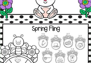 Kindergarten Reading Worksheets or April Play and Practice No Prep Math and Literacy Games and