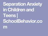Kindergarten Separation Anxiety Worksheets Along with Separation Anxiety In Children and Teens