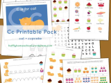 Kindergarten Word Worksheets together with Cc – Cat and Cupcake Printable Pack