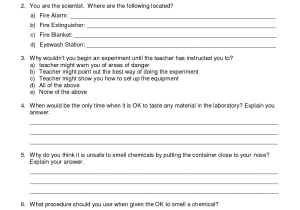 Lab Safety Scenarios Worksheet Answers Also 11 Best Of Lab Equipment Worksheet Answers