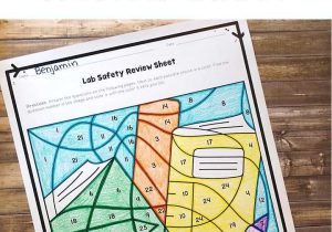 Laboratory Equipment Worksheet or Lab Safety Color by Number Review Activity