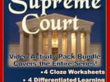 Landmark Supreme Court Cases Worksheet with Supreme Court Worksheets and Puzzle Bundle for Entire Series