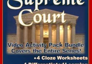 Landmark Supreme Court Cases Worksheet with Supreme Court Worksheets and Puzzle Bundle for Entire Series
