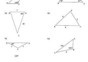 Law Of Sines Practice Worksheet Answers with Law Of Cosine to Figure area Of A Triangle