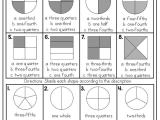 Learning About Fractions Worksheets Also Fractions Look at the Shaded Part Of Each Shape and Circle the