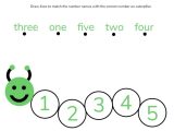 Learning Numbers Worksheets and Caterpillar Math Free Printable Preschool Worksheets Number