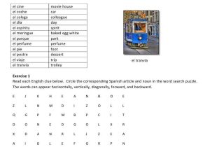 Learning Spanish Worksheets for Adults Along with Spanish Nouns and Gender 2