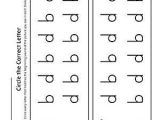 Letter Identification Worksheets Along with B D Letter Reversal Match Beginning sound Worksheet