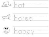 Letter Identification Worksheets with Words Starting with Letter H