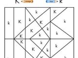 Letter K Worksheets for Kindergarten and Uppercase Letter K Color by Letter Worksheet