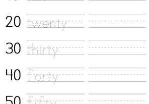 Letter Writing Worksheets for Grade 3 Also Tracing and Writing Number Words by Tens 10 60