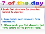 Lewis Dot Structure Ionic Bonds Worksheet together with Of the Day Day Lewis Dot Structure for Francium Bonded to Chlorine