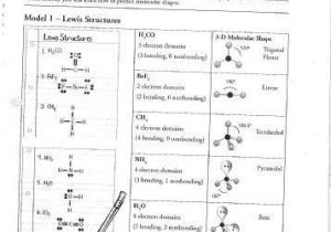 Lewis Structure Worksheet 1 Answer Key as Well as Geometry Worksheets with Answers Worksheets for All