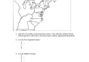 Life In the Colonies Worksheet Answers as Well as Thirteen Colonies Worksheets Worksheets for All