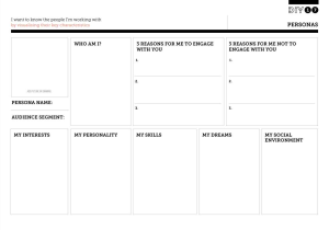 Life Plan Worksheet with Personas – Development Impact and You