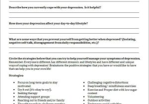 Life Skills Worksheets for Recovering Addicts Also Triggers and Coping Strategies for Depression Worksheet