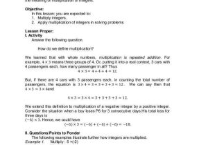 Light Me Up Math Worksheet Answers Along with Grade 7 Learning Module In Math