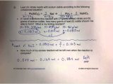 Limiting and Excess Reactants Worksheet Also Limiting and Excess Reactants Worksheet Answers Image Collec